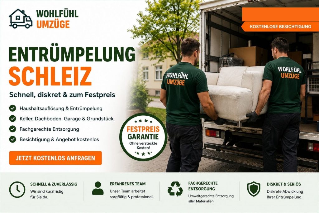 Entrümpelung Schleiz – professionelle Haushaltsauflösung und Wohnungsräumung mit Festpreis