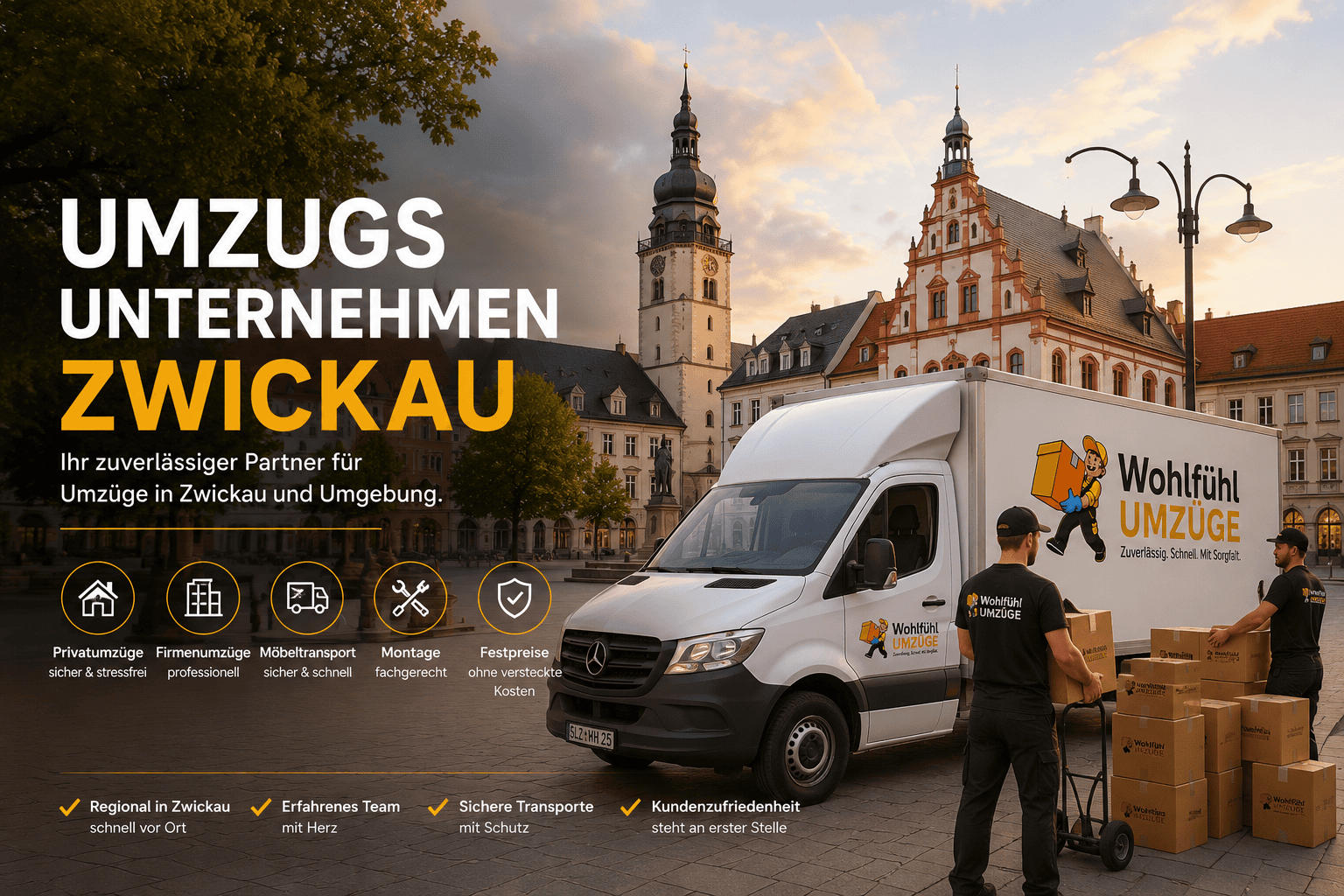 Umzugsunternehmen Zwickau mit Wohlfühl Umzüge