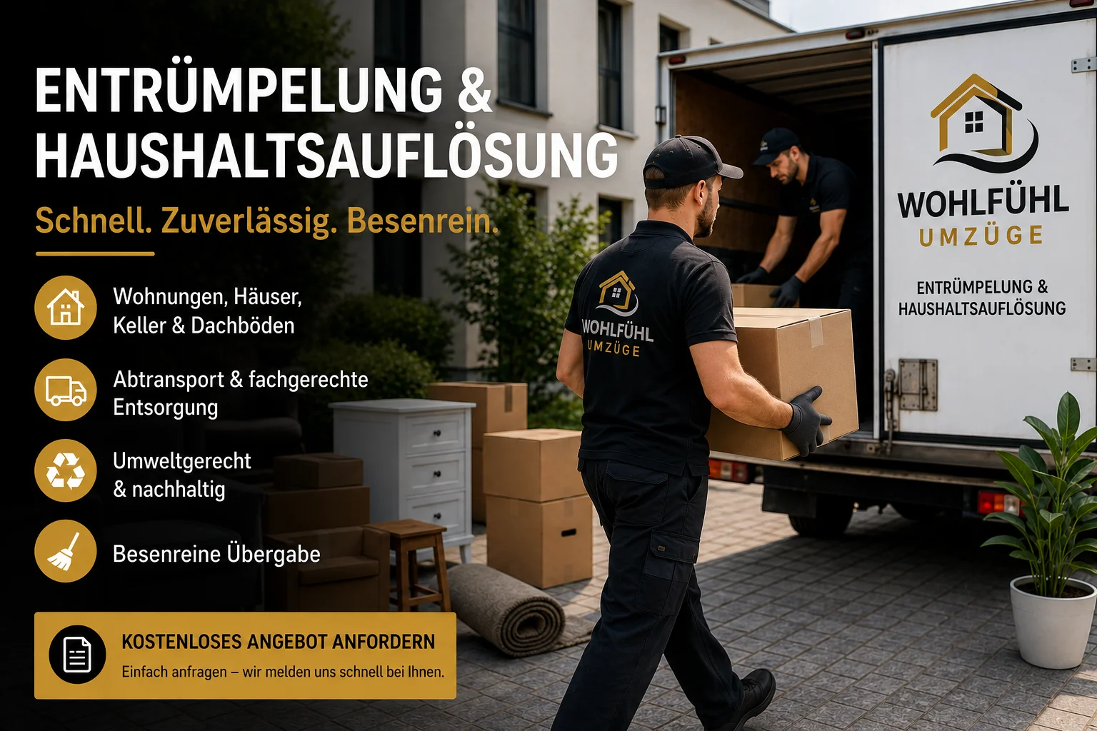 Entrümpelung und Haushaltsauflösung durch Wohlfühl Umzüge