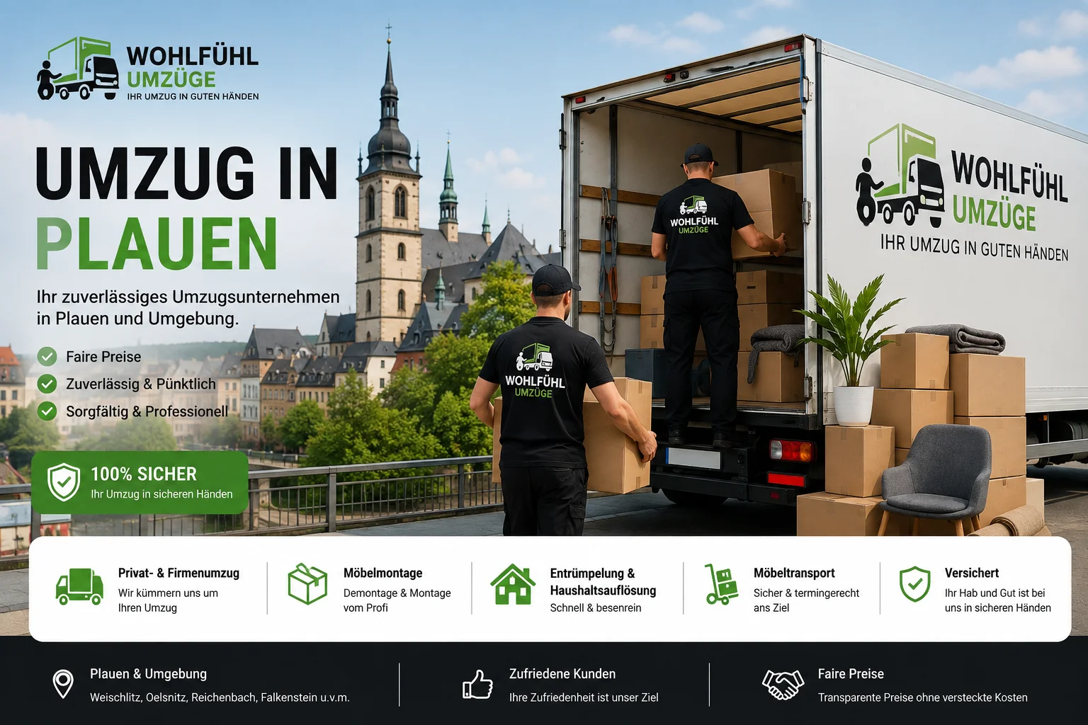 Umzugsunternehmen Plauen – professioneller Umzug und Möbeltransport